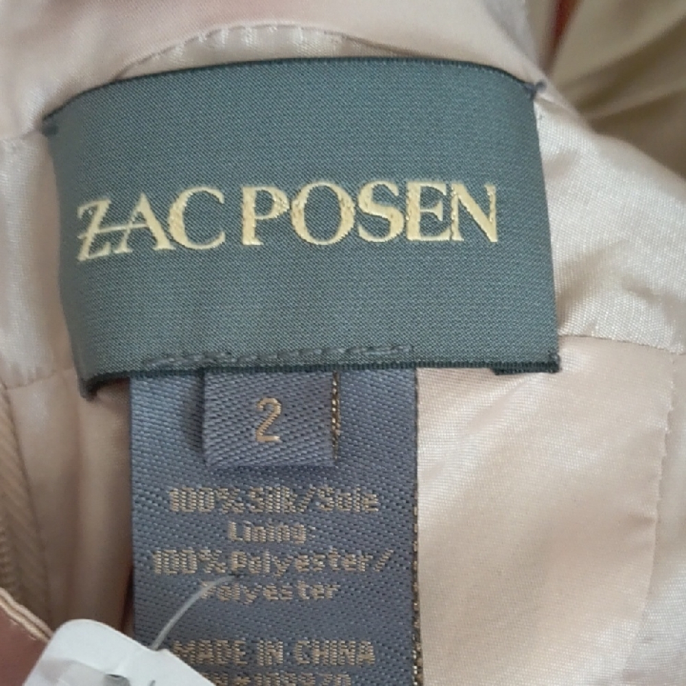 Zac Posen Cream Silk Dress - Picture 2 of 9